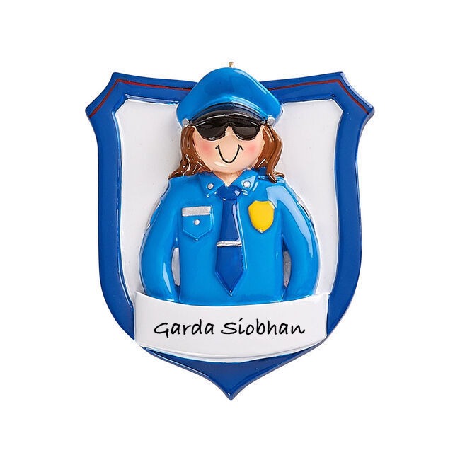 Police Woman Personalised Christmas Ornament