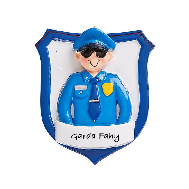 Police Man Personalised Christmas Ornament