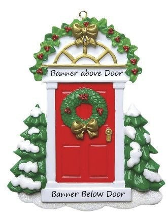 Red Door With Wreath