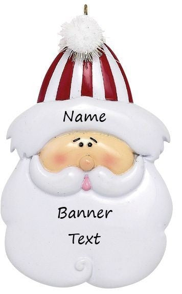 Santa Face Personalised Christmas Ornament