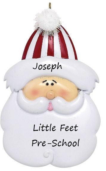 Santa Face Personalised Christmas Ornament