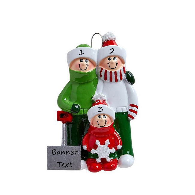 Snow Shovel Family 3 Personalised