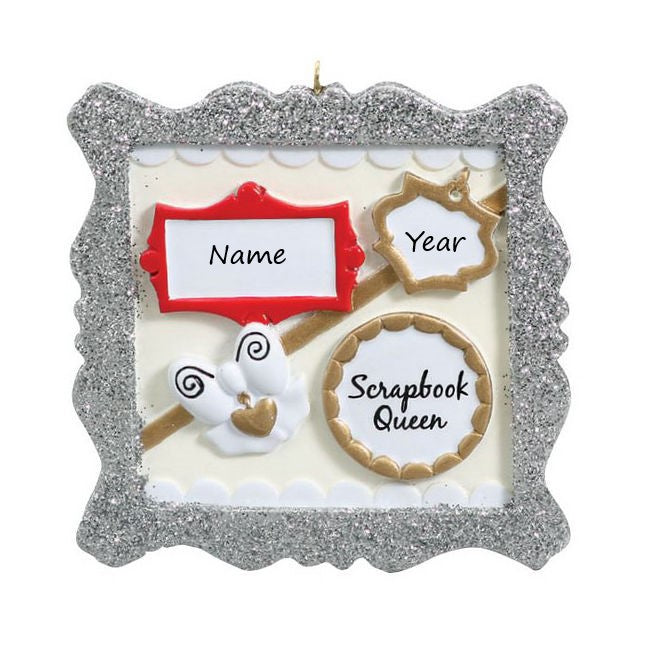 Scrapbook Personalised Christmas Ornament