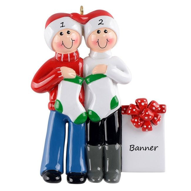 Stocking Love Couple Personalised Christmas Ornament