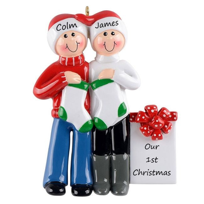 Stocking Love Couple Personalised Christmas Ornament