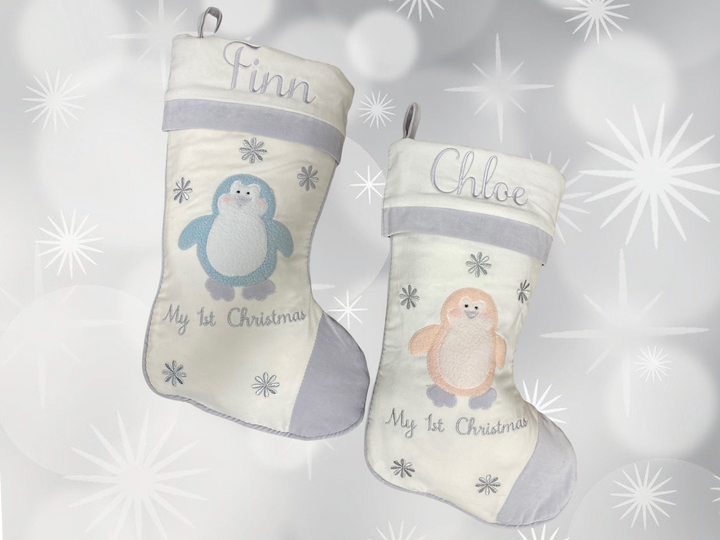 Twin Christmas stockings personalised