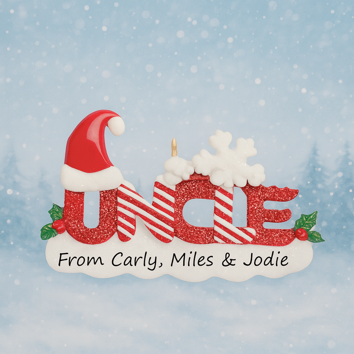 Uncle Personalised Christmas Ornament