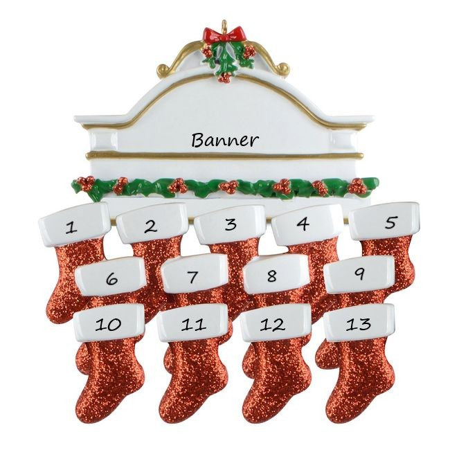 White Mantle 13 Personalised Christmas Ornament