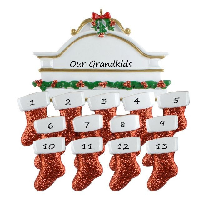 White Mantle 13 Personalised Christmas Ornament