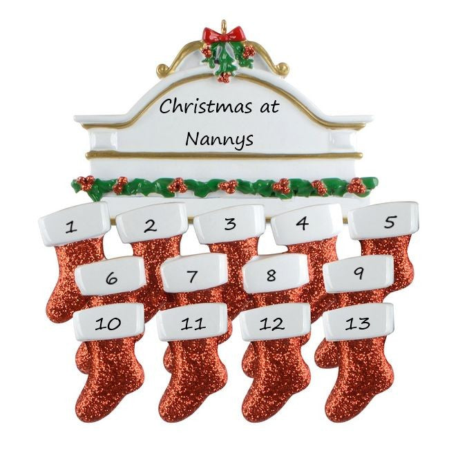 White Mantle 13 Personalised Christmas Ornament