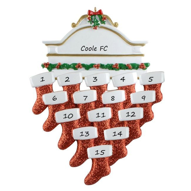 White Mantle 15 Personalised Christmas Ornament