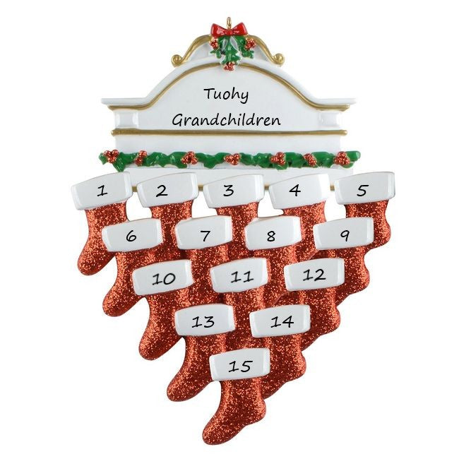 White Mantle 15 Personalised Christmas Ornament