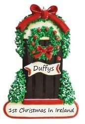 Wintery Door Personalised Christmas Ornament