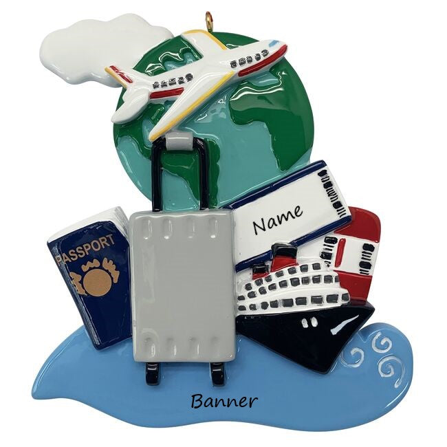 World Traveller Passport Personalised Christmas Ornament