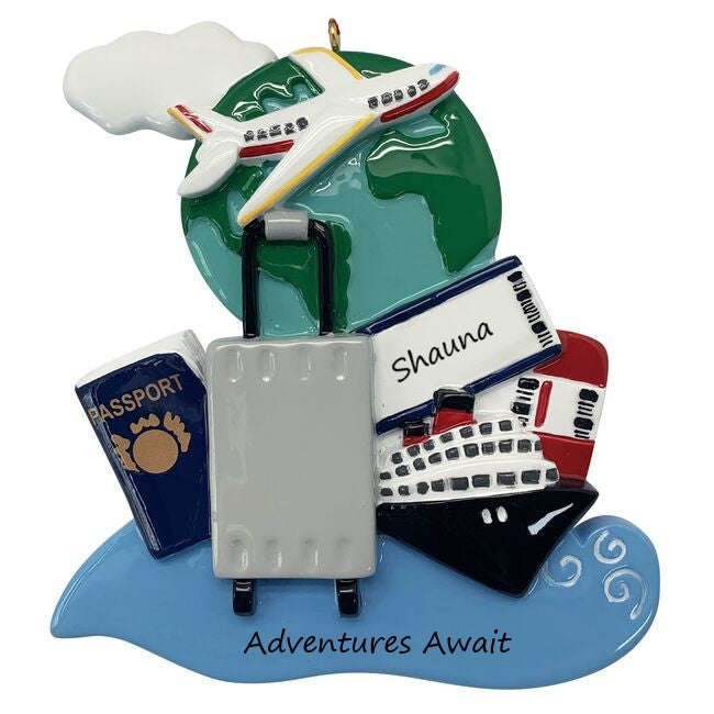 World Traveller Passport Personalised Christmas Ornament