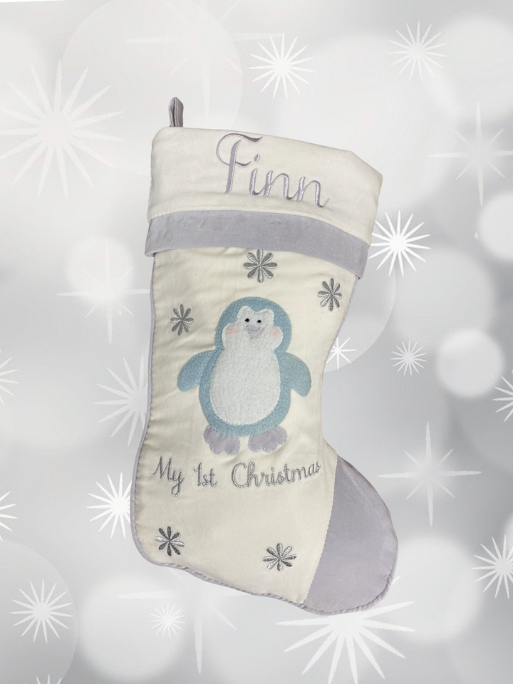 1st stocking blue