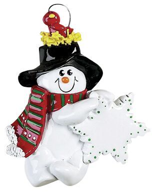 Birds Nest Snowman Personalised Christmas Ornament
