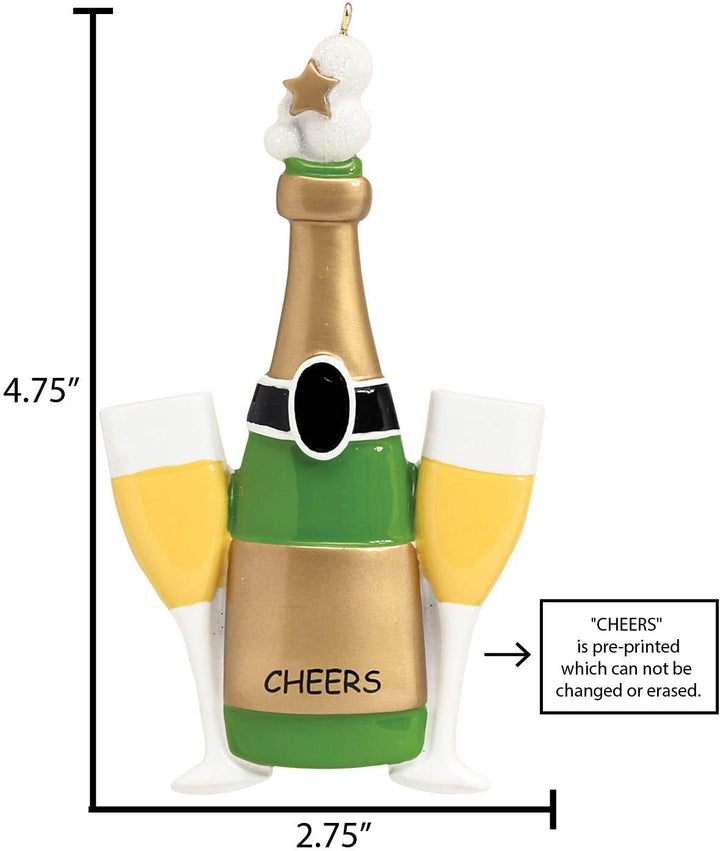 Champagne Toast Personalised Ornament