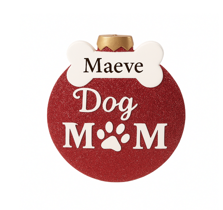 PX Dog Mom Personalised Christmas Ornament