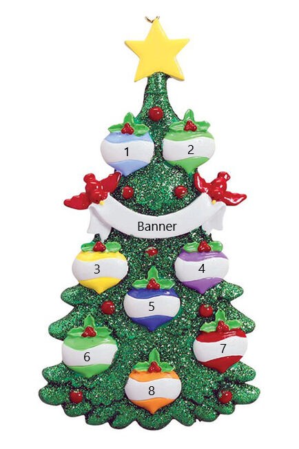 glitter green tree -8