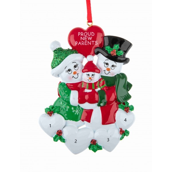 New Parents Personalised Christmas Ornament