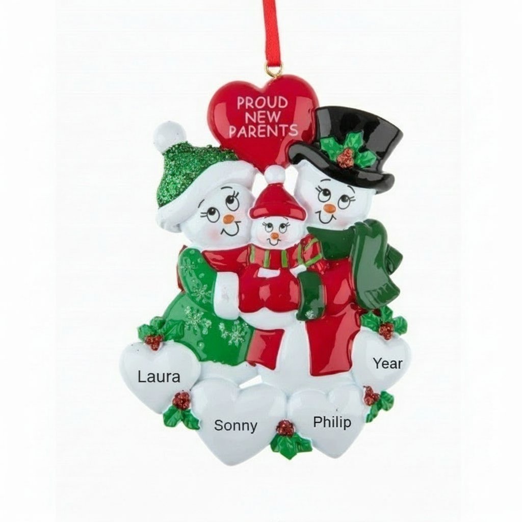 Proud New Parents Personalised Christmas Ornament (84)