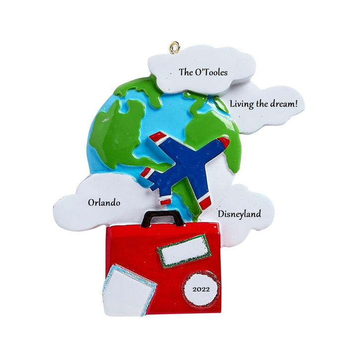 World Traveller Personalised Christmas Ornament