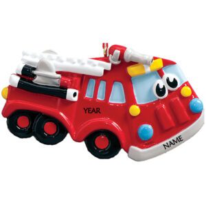 Firetruck Toy Personalised Christmas Ornament