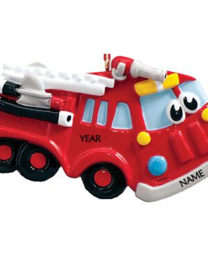 Firetruck Toy Personalised Christmas Ornament