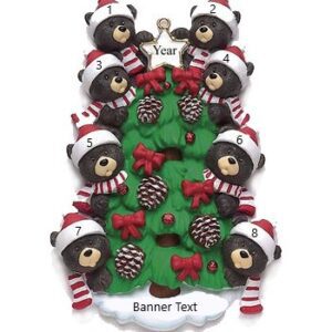 Bear Tree 8 Personalised Christmas Ornament