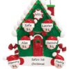Candy Cane House 6 Personalised Christmas Ornament