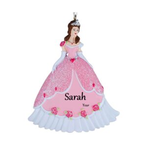 Personalised princess Christmas ornament