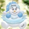 Christmas ornament blue snow baby