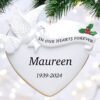 Memorial ornament personalised