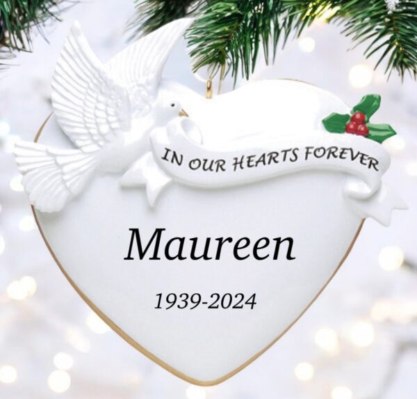 Memorial ornament personalised