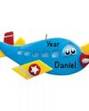 Novelty Airplane Personalised Christmas Decoration