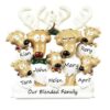 Reindeer Family 7 Personalised Christmas Ornament