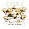 Reindeer Family 7 Personalised Christmas Ornament