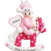 Rocking Pony Pink Personalised Christmas Ornament