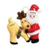 Santa And Reindeer Personalised Christmas Ornament