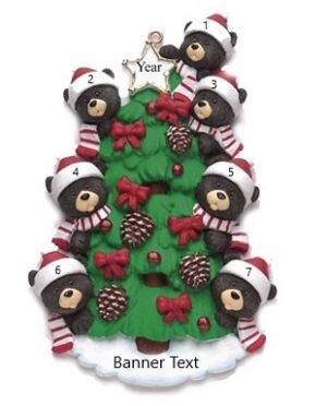 Bear Tree 7 Personalised Christmas Ornament