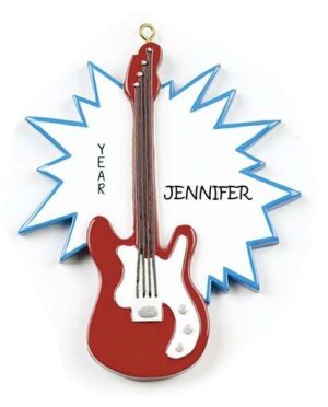 Electric Guitar Personalised Christmas Ornament