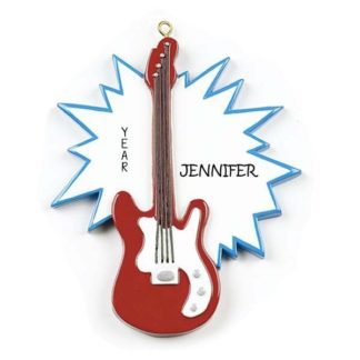 Electric Guitar Personalised Christmas Ornament