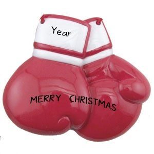 Boxing Gloves Personalised Christmas Ornament