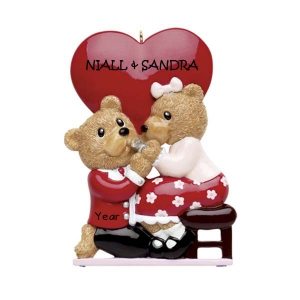 Engaged Couple Personalised Christmas Ornament