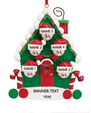 Candy Cane House 5 Personalised Christmas Ornament