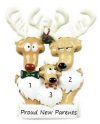 Reindeer Family 3 Personalised Christmas Ornament