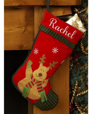 Personalised Christmas Stocking-Reindeer