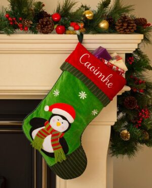 Personalised Christmas Stocking - Penguin