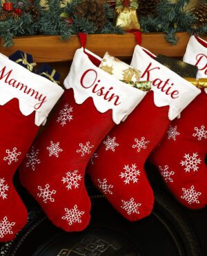 Personalised Christmas Stocking – Snowflake